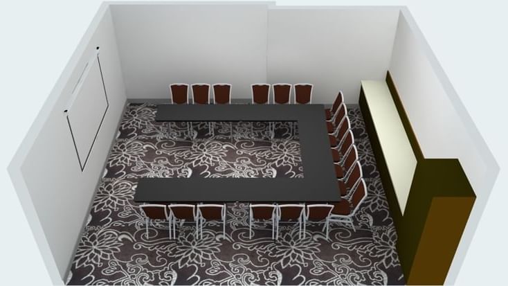 U-shaped table in Collins meeting room at Novotel Melbourne
