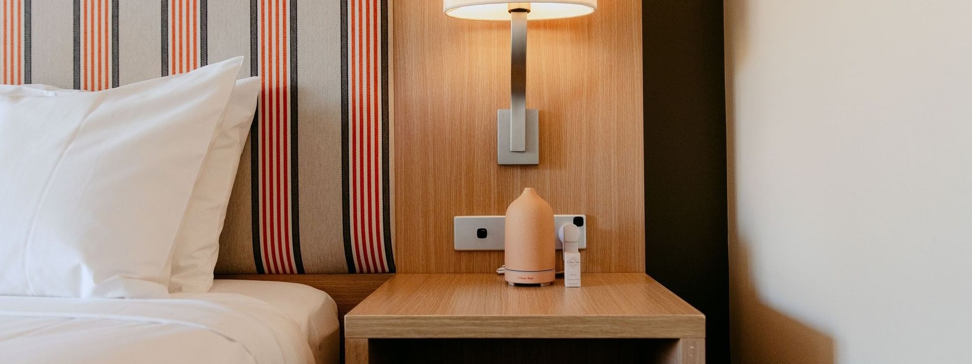 In-room diffuser and wellness amenities