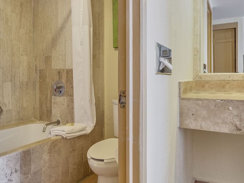 Bathroom interior in Deluxe Villa at FA Hotels & Resorts
