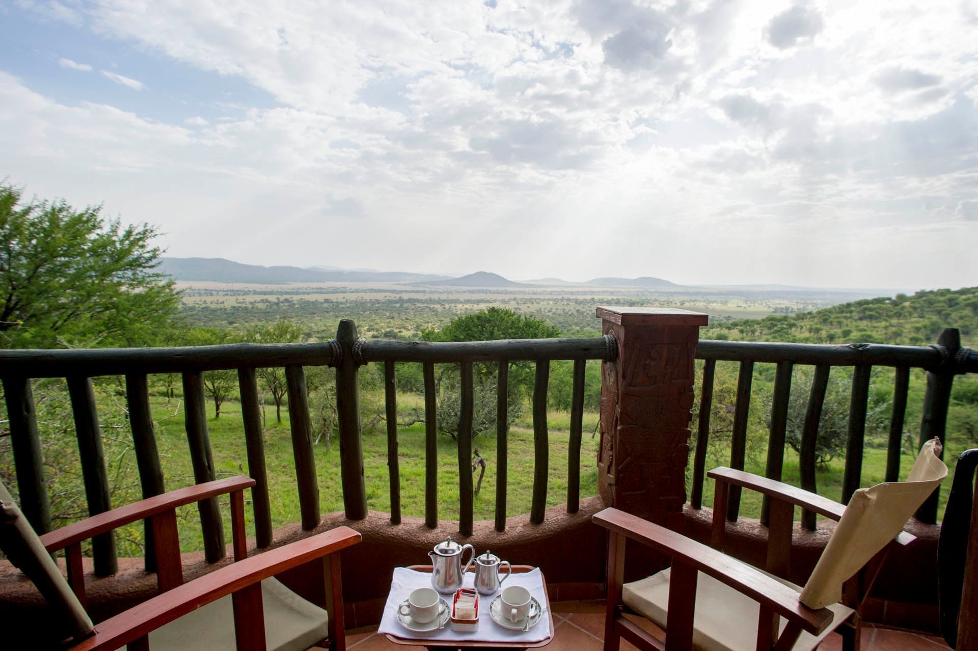 The Balcony in standard Room at Serengeti Serena Safari Lodge