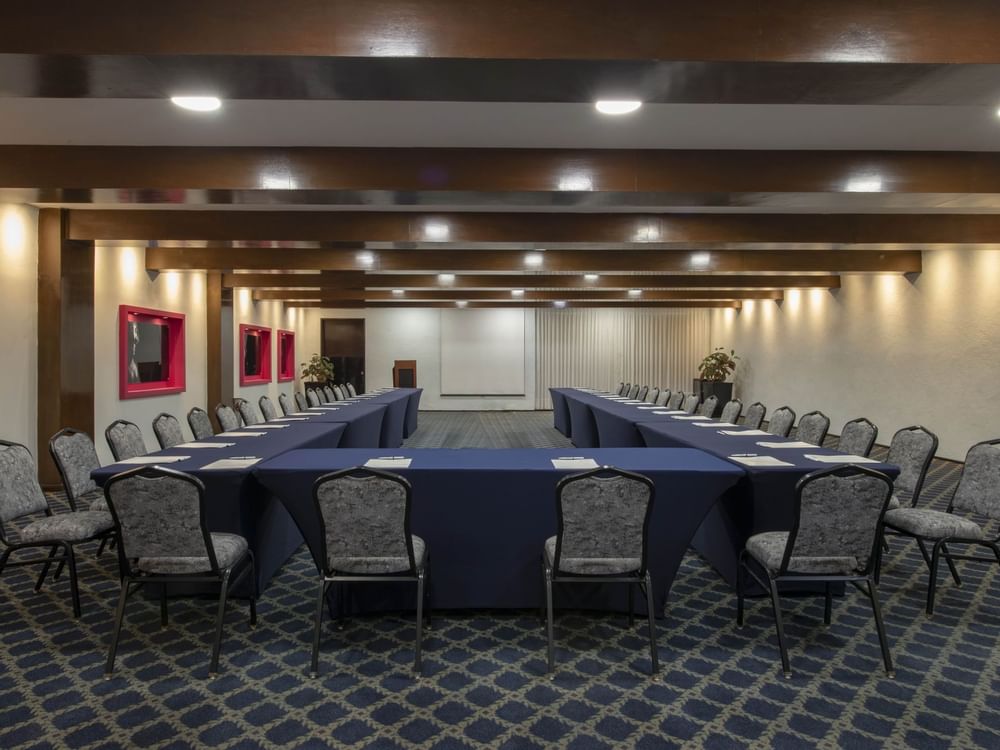 U-shaped meeting room set up in CID at Gamma Hotels