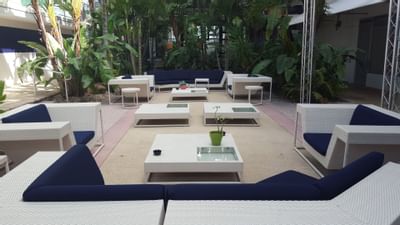 Courtyard sitting area at Albion Miami Beach