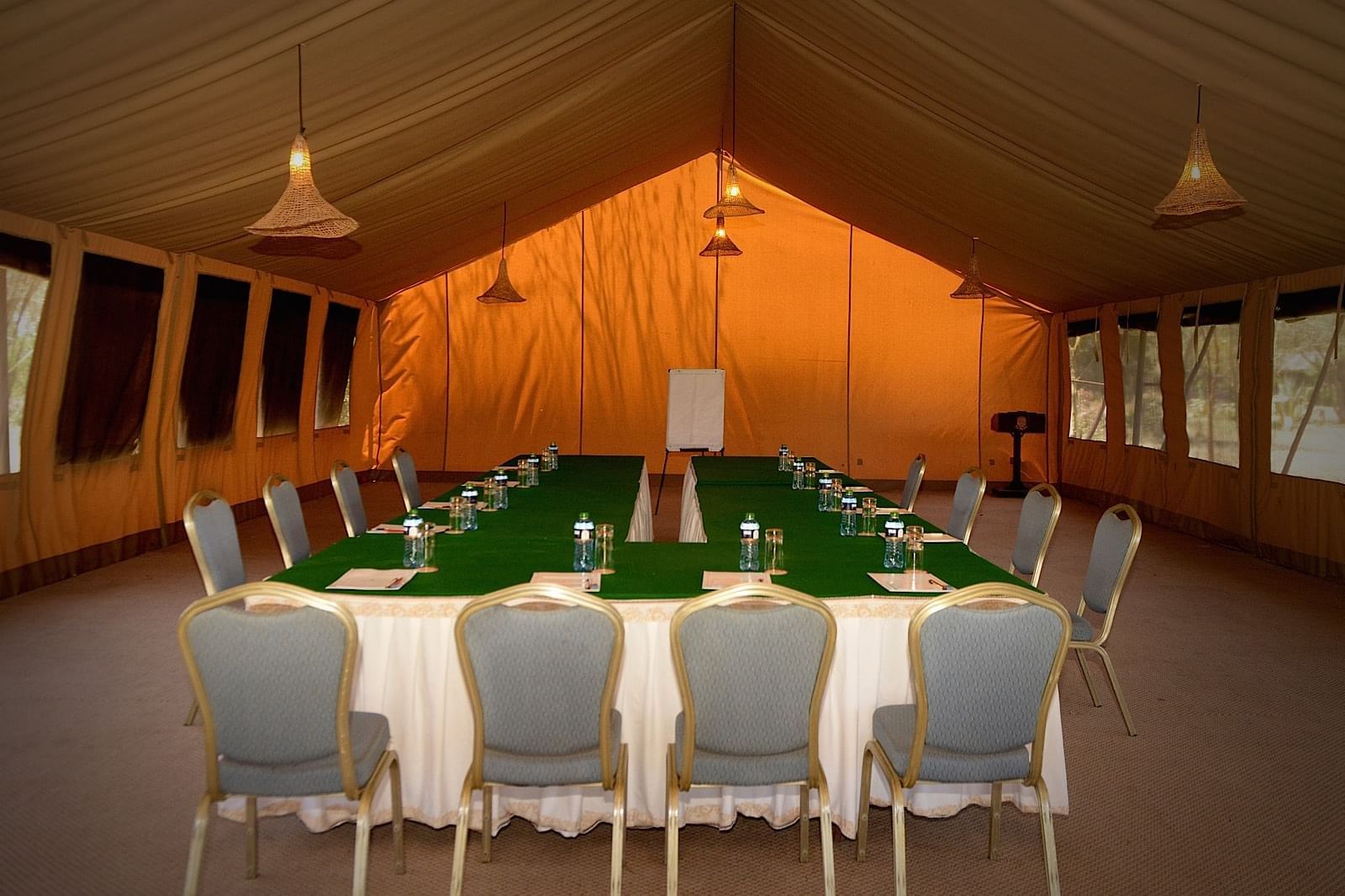 Interior of the Meeting Tent at Sweetwaters Serena Camp