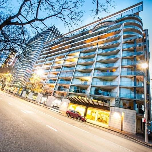 Low-angle view of Pullman Quay Grand Sydney Harbour