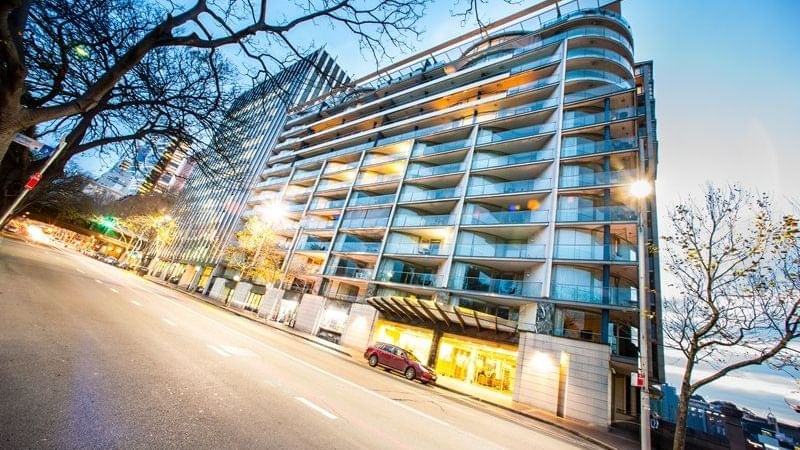 Low-angle view of Pullman Quay Grand Sydney Harbour