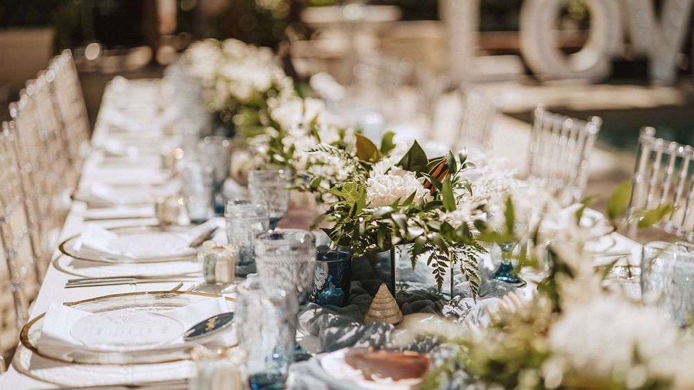 Table styling and decor at Pullman Palm Cove Sea Temple Resort