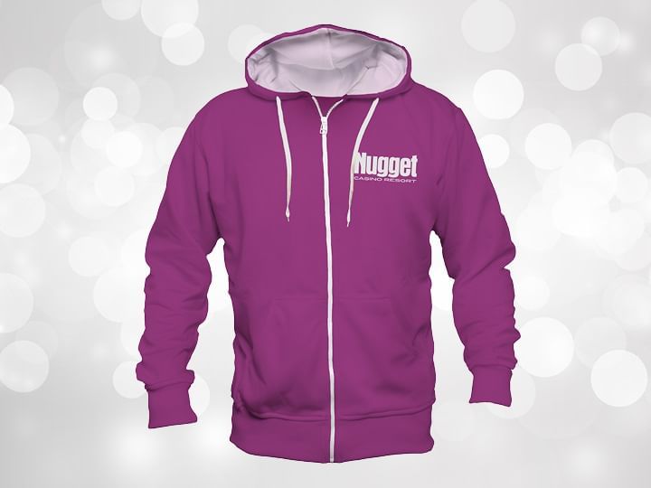 Violet Rose Hoodie on Silver Background