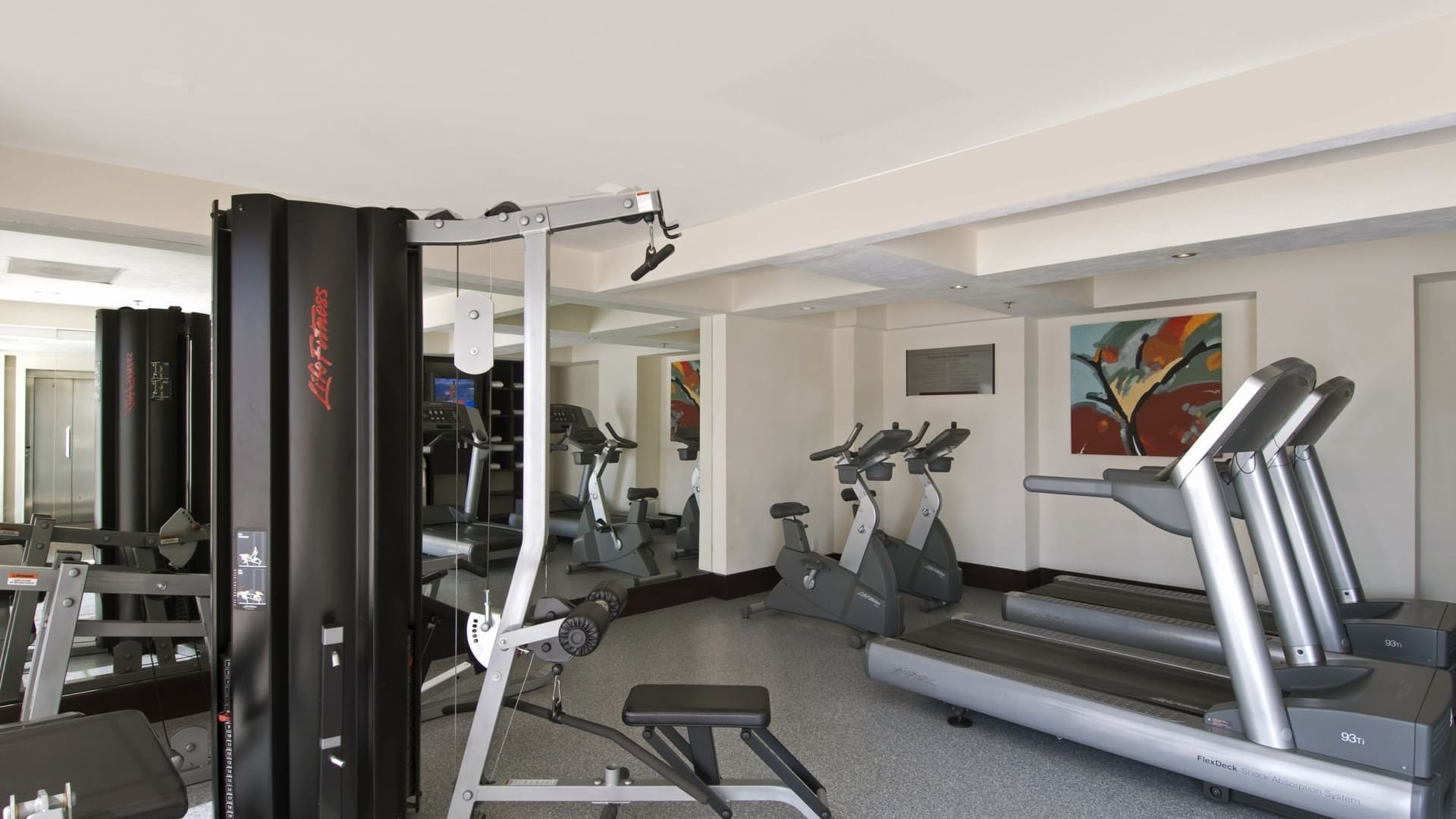 Interior of Fitness center area at Fiesta Inn Ciudad Obregón