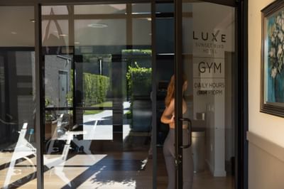 Women entering Fitness Center 