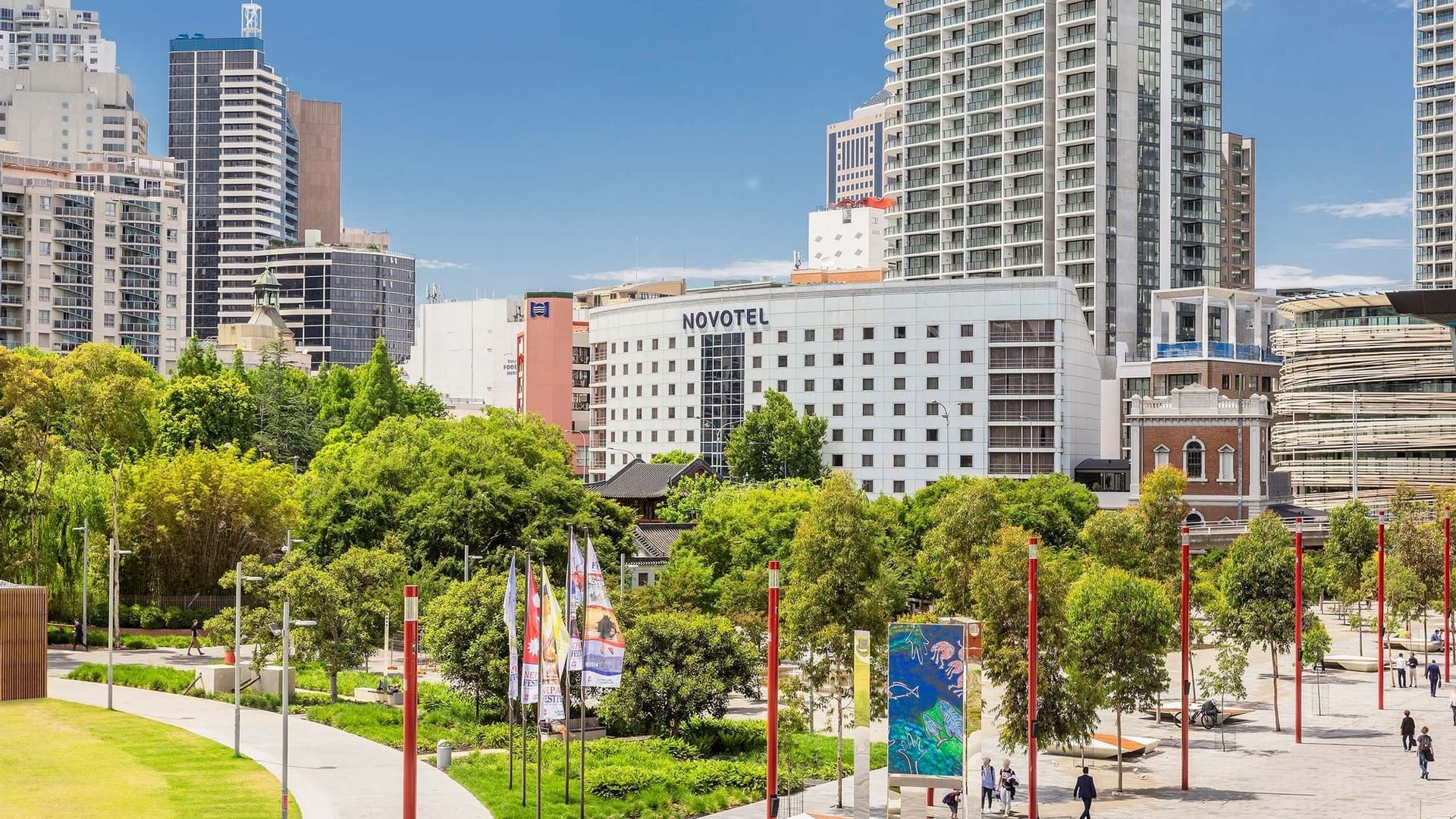 Distant view of the hotel & city at Novotel Darling Square