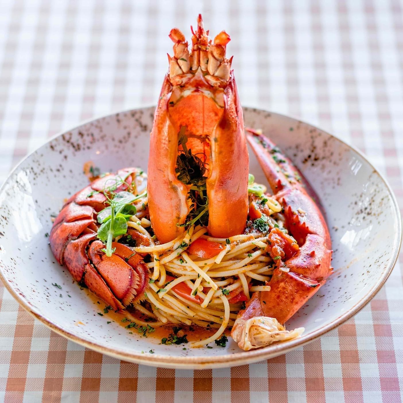 Seafood pasta dish served in Il Pastaiolo at DOT Hotels