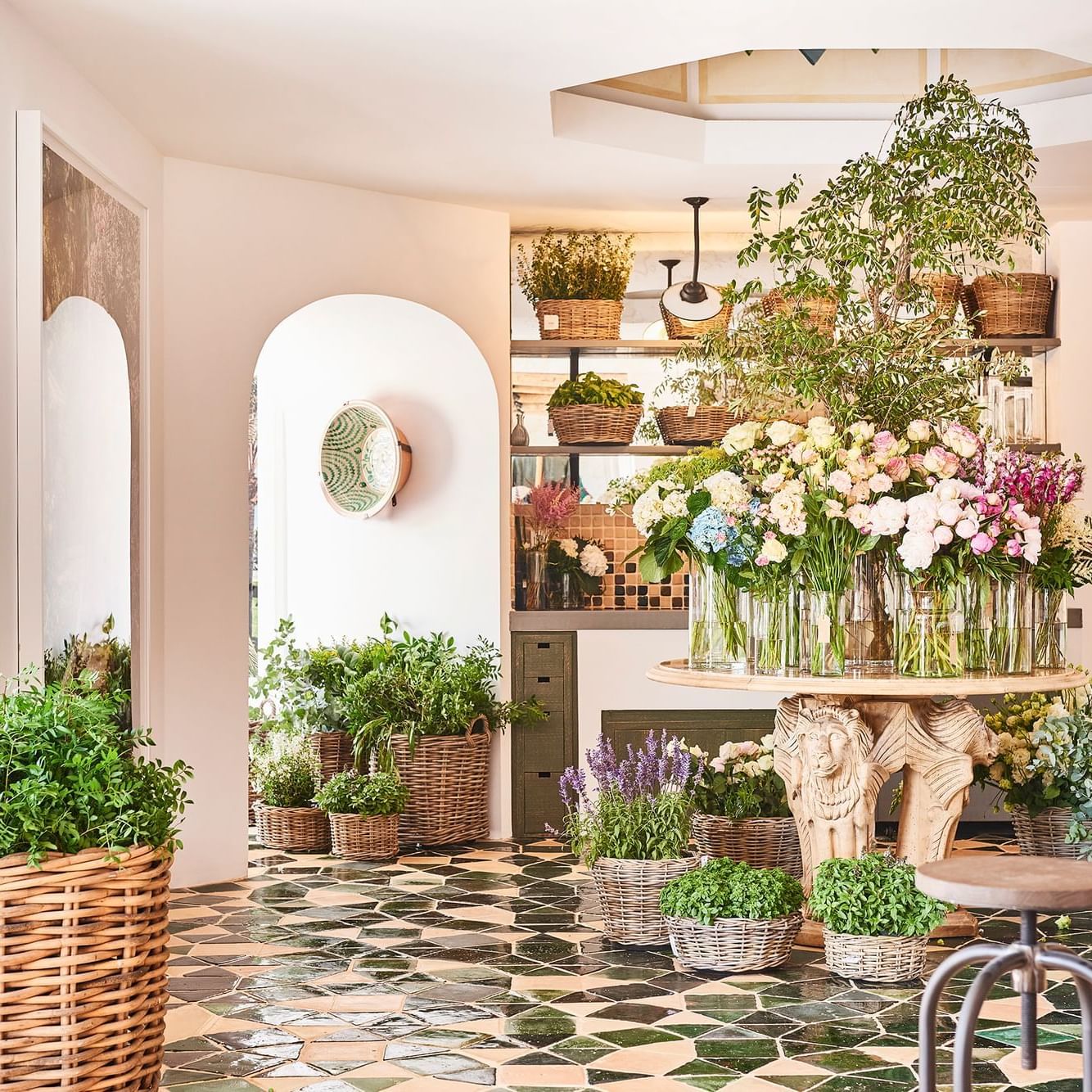 Beauty Studio with flowers and plants at Marbella Club Hotel