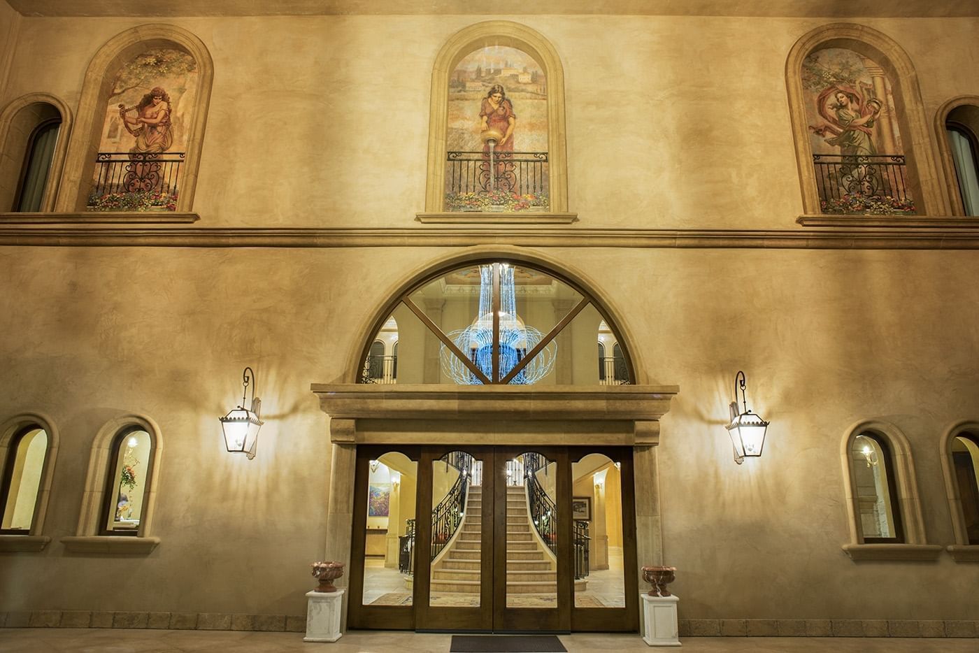 Lorem ipsum The resorts inviting entrance under the porte cochere