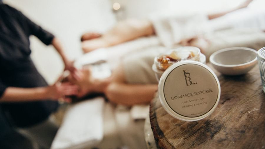 Selective focus shot of spa amenities at Originals Hotels