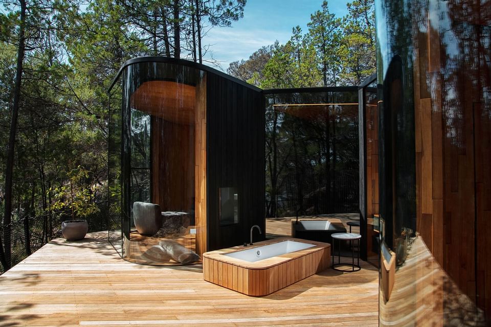 Forest view of the Coastal Pavilion at Freycinet Lodge