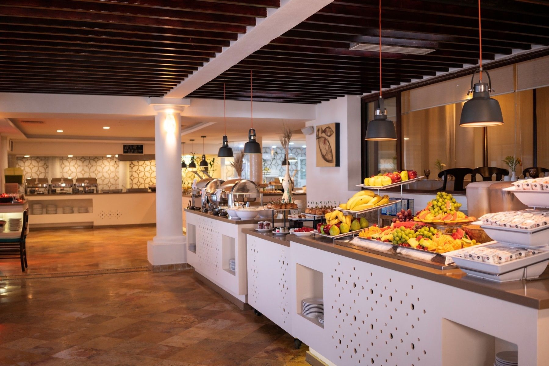Breakfast buffet at Frutas y Flores, a family-friendly restaurant at Buenaventura Grand in Puerto Vallarta