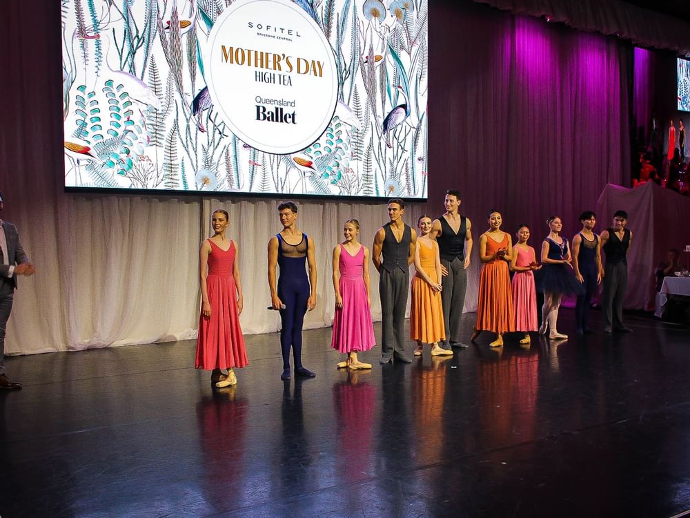 Dancers showcase their skills on stage in Queensland Ballet near Sofitel Brisbane Central