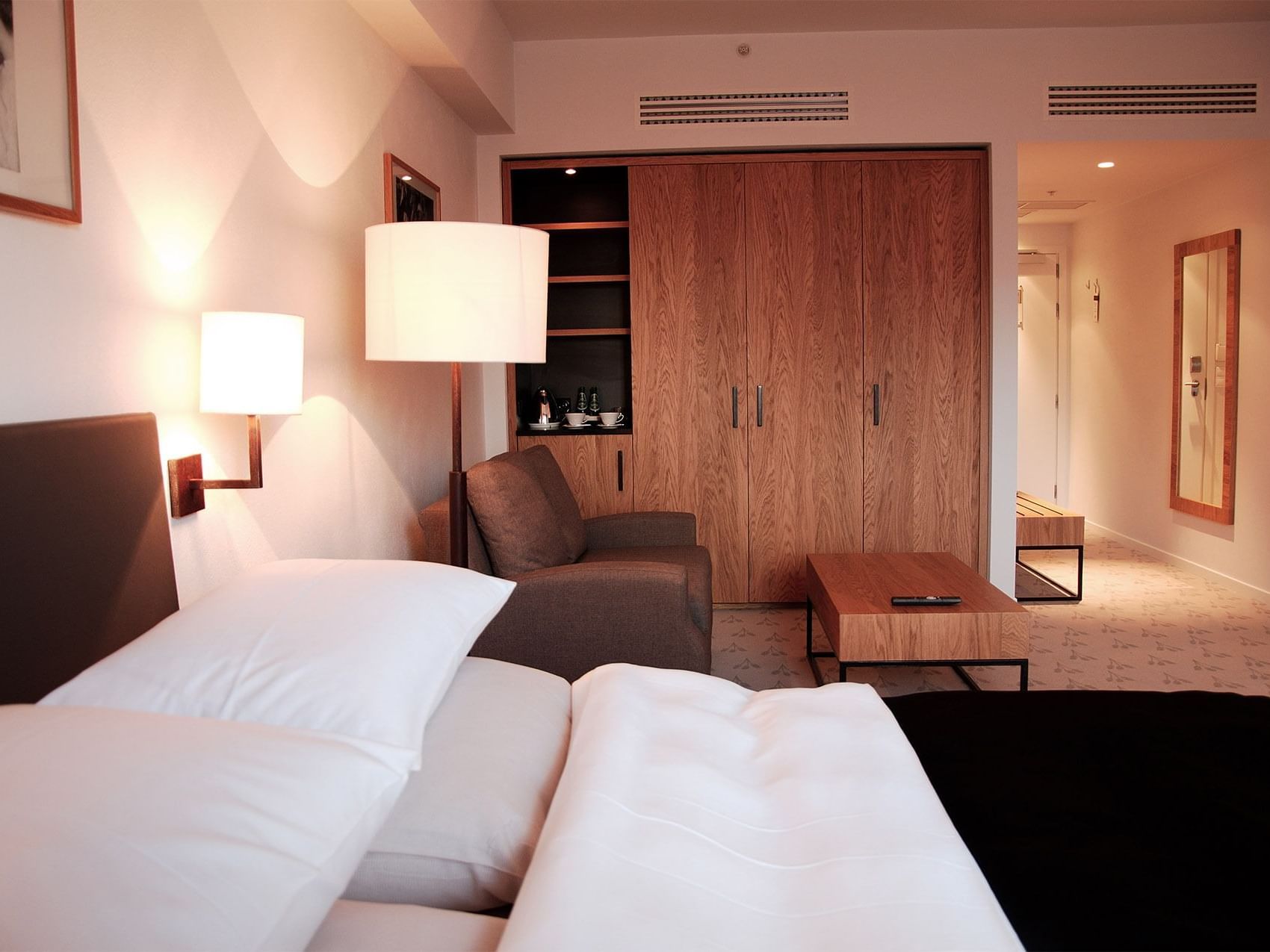 The Premium Suite bedroom at The Granary La Suite Hotel