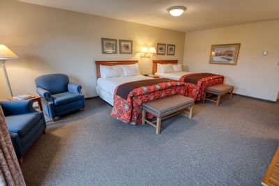 Side view of the bedroom at Bear Lodge 