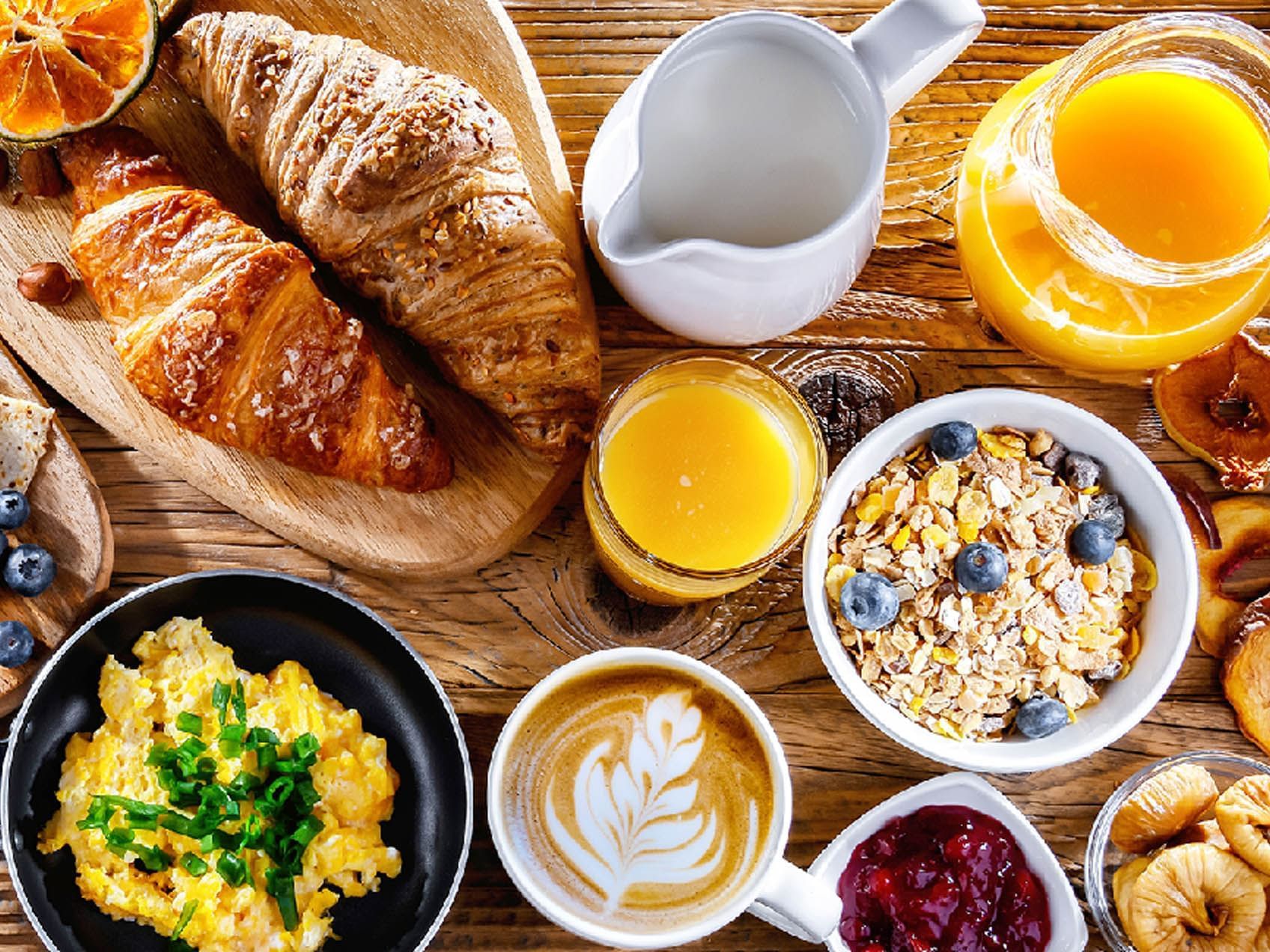 Close-up of the Charcoal Breakfast Buffet dishes and drinks served at Saujana Hotel Kuala Lumpur