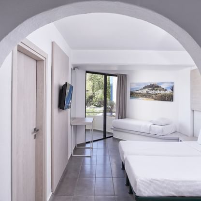 Interior of Annex Double Land View room at Blue Bay Resort