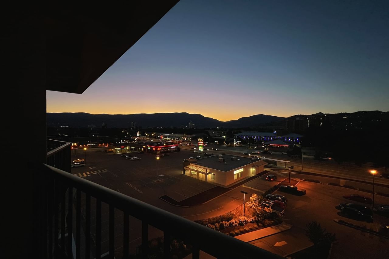 View of car park from balcony