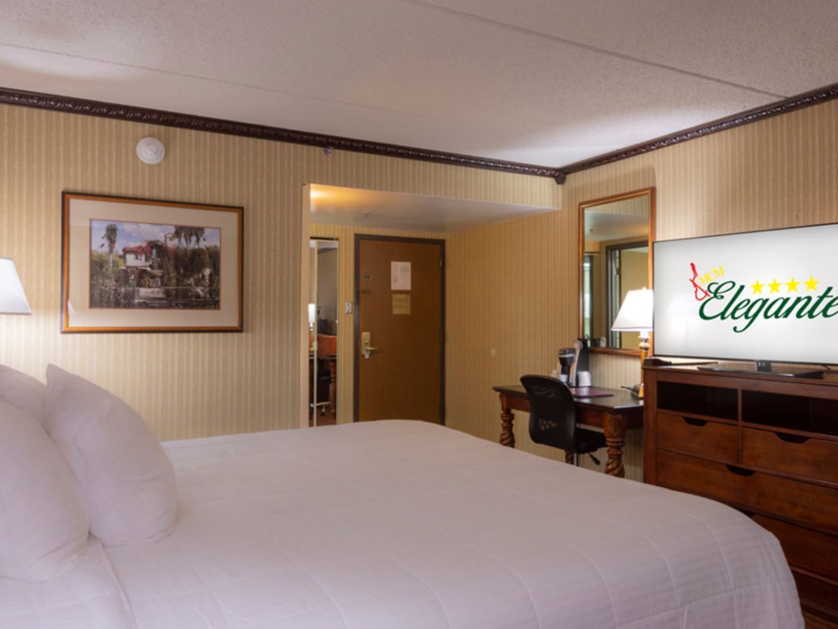 Interior of King ADA room at MCM Elegante Hotel Odessa