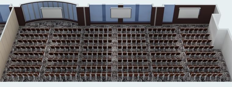 3D model of Chairs setup for a conference at Novotel Melbourne