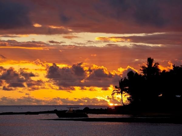 Landscape view of a Sunset at The Naviti Resort