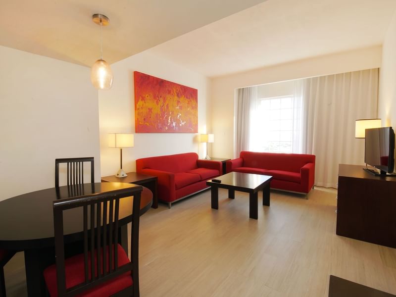 The living and dining room of the Suite at Fiesta Inn