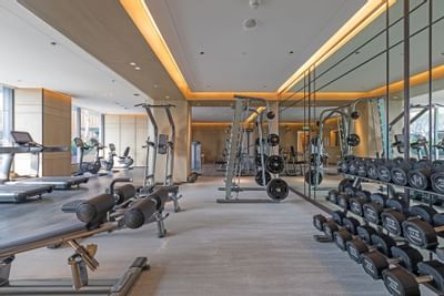 Machines in Fitness center at Carlton Hotel Bangkok Sukhumvit