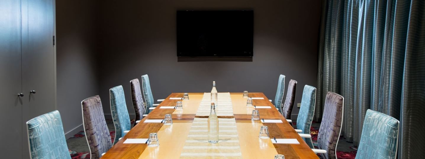 Table setup in Boardroom arrangement at Novotel Barossa Valley
