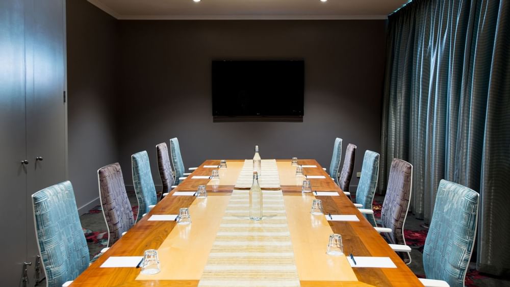 Table setup in Boardroom arrangement at Novotel Barossa Valley