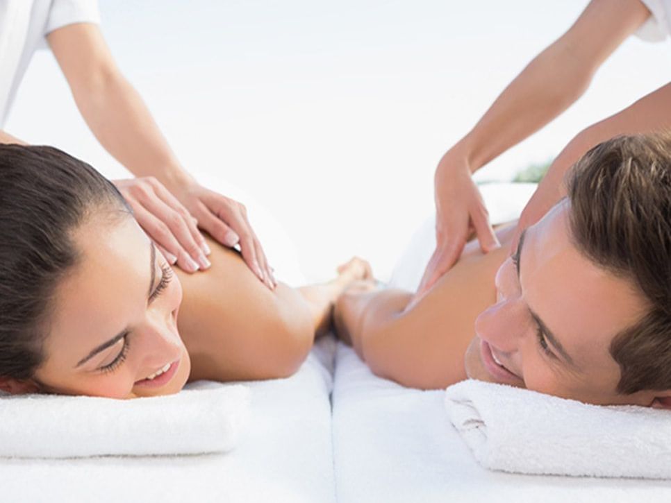 Couple enjoying massage from Imperial treatment at Hotel Sumaq