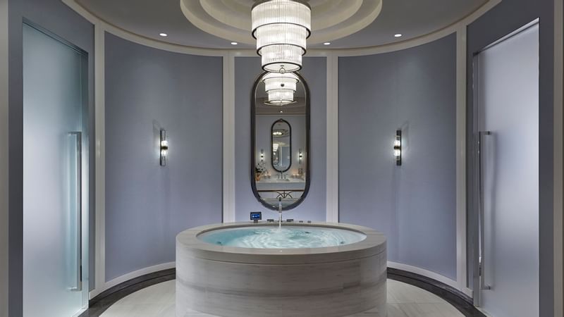 Jacuzzi in a spa room at Crown Hotels spa