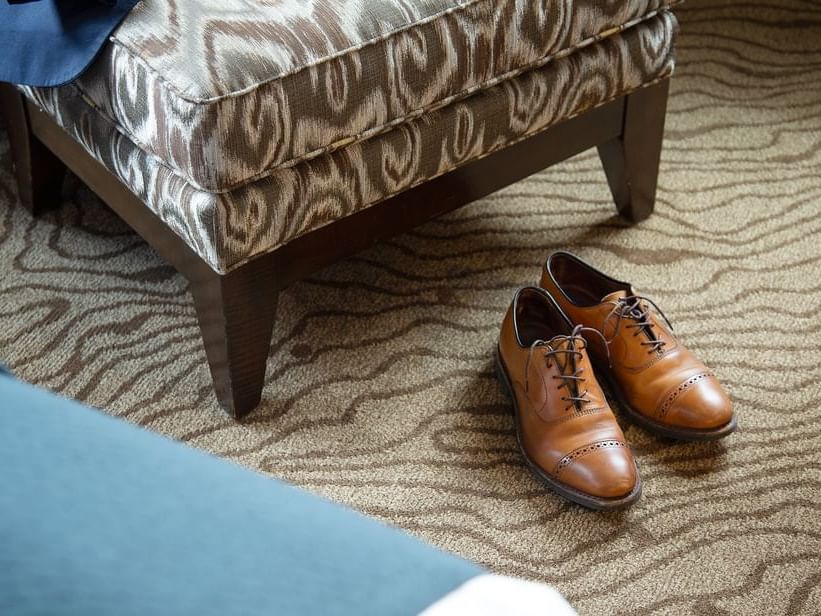 A pair of shoes in a room at Paramount Hotel Portland