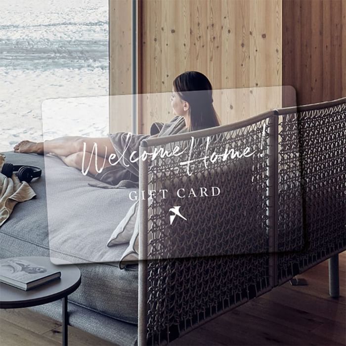 Poster featuring the Welcome Home Gift Card used at Falkensteiner Hotels & Residences