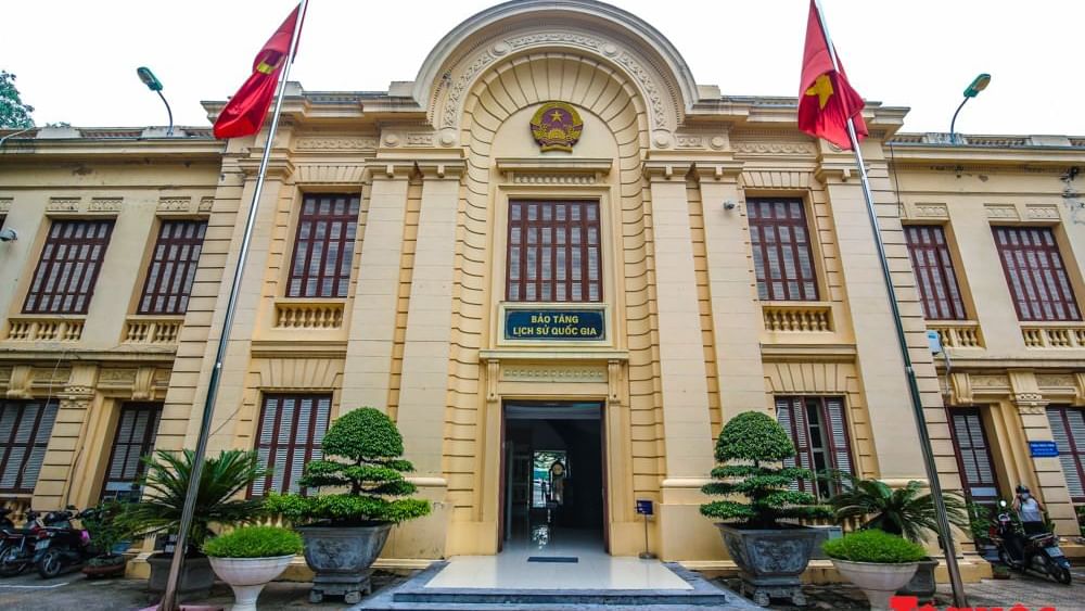 Exterior view of The Vietnam Museum of Revolution entrance near Sunway Hotel Hanoi