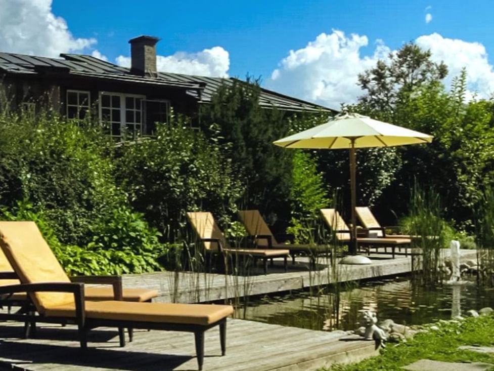 Private Garden at Tiefenbrunner Hotel in Kitzbühel