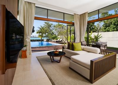 Living area of princess beach villa at The Danna Langkawi