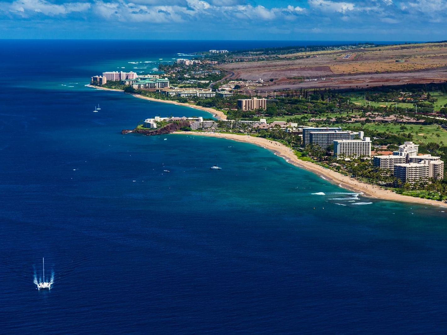 Ka'anapali Beach coastline near Ka'anapali Beach Hotel Hawaii