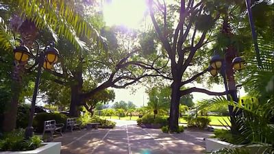 Entrance to the garden at Terra Nova Suite Hotel