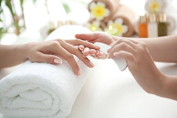Lady enjoying pedicure at Orsett Hall Hotel