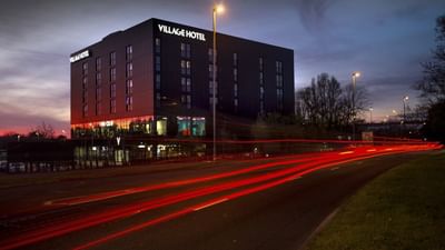 Exterior view of Village Hotel Basingstoke at Night