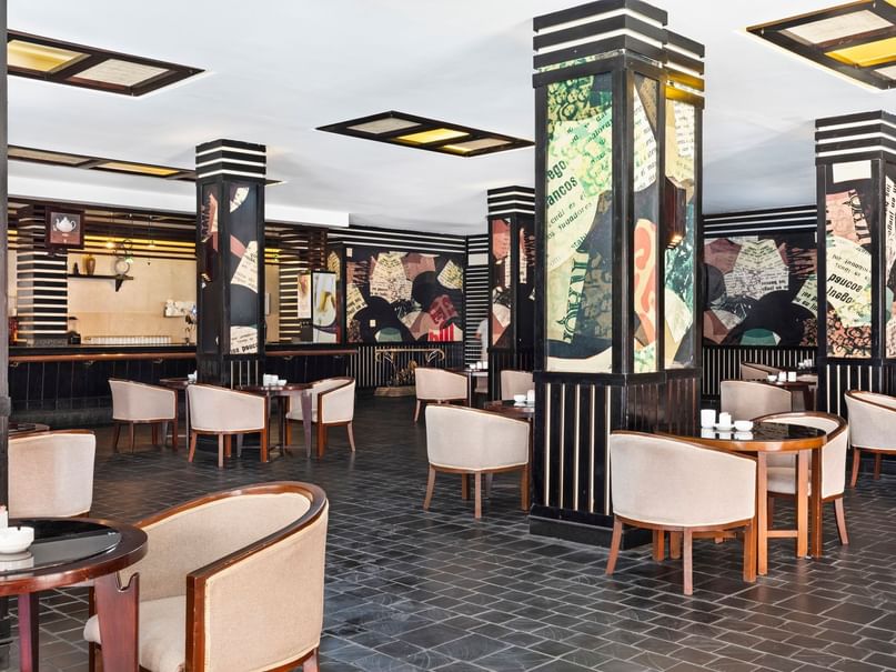 Table setup in jazz bar at pickalbatros hotels & resorts