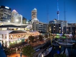 Aerial view of Viaduct Harbour near Hotel Grand Chancellor