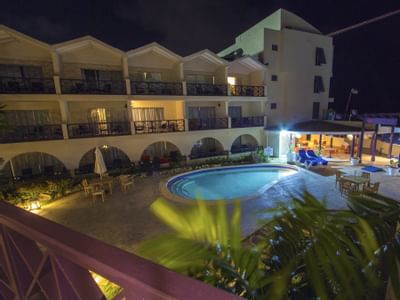 Balcony with Pool View
