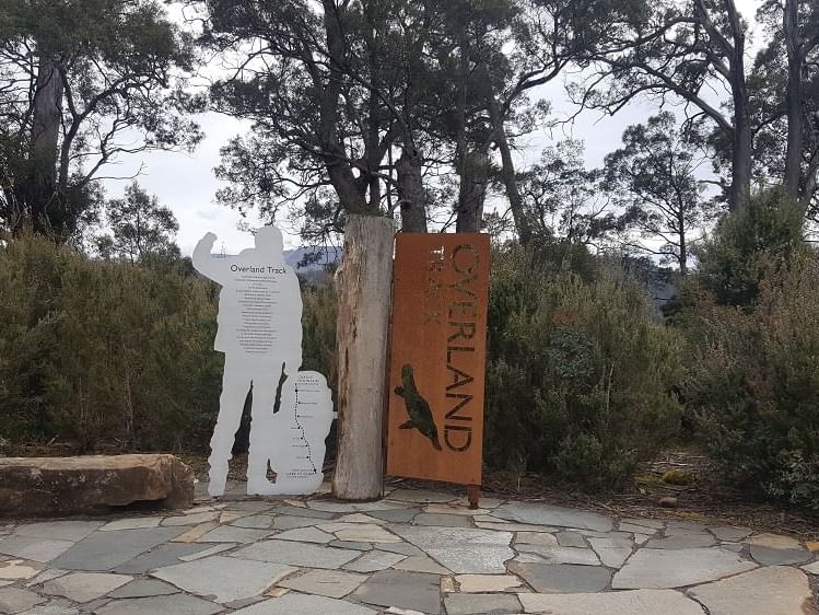 Entrance of the Overland Track near Strahan Village Hotel