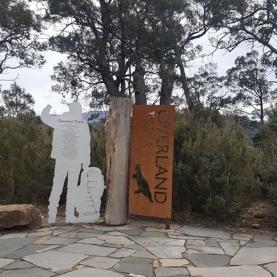 Entrance of the Overland Track near Strahan Village Hotel