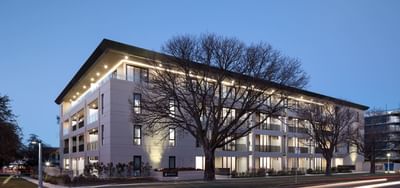 Exterior of the Knightsbridge Canberra at night